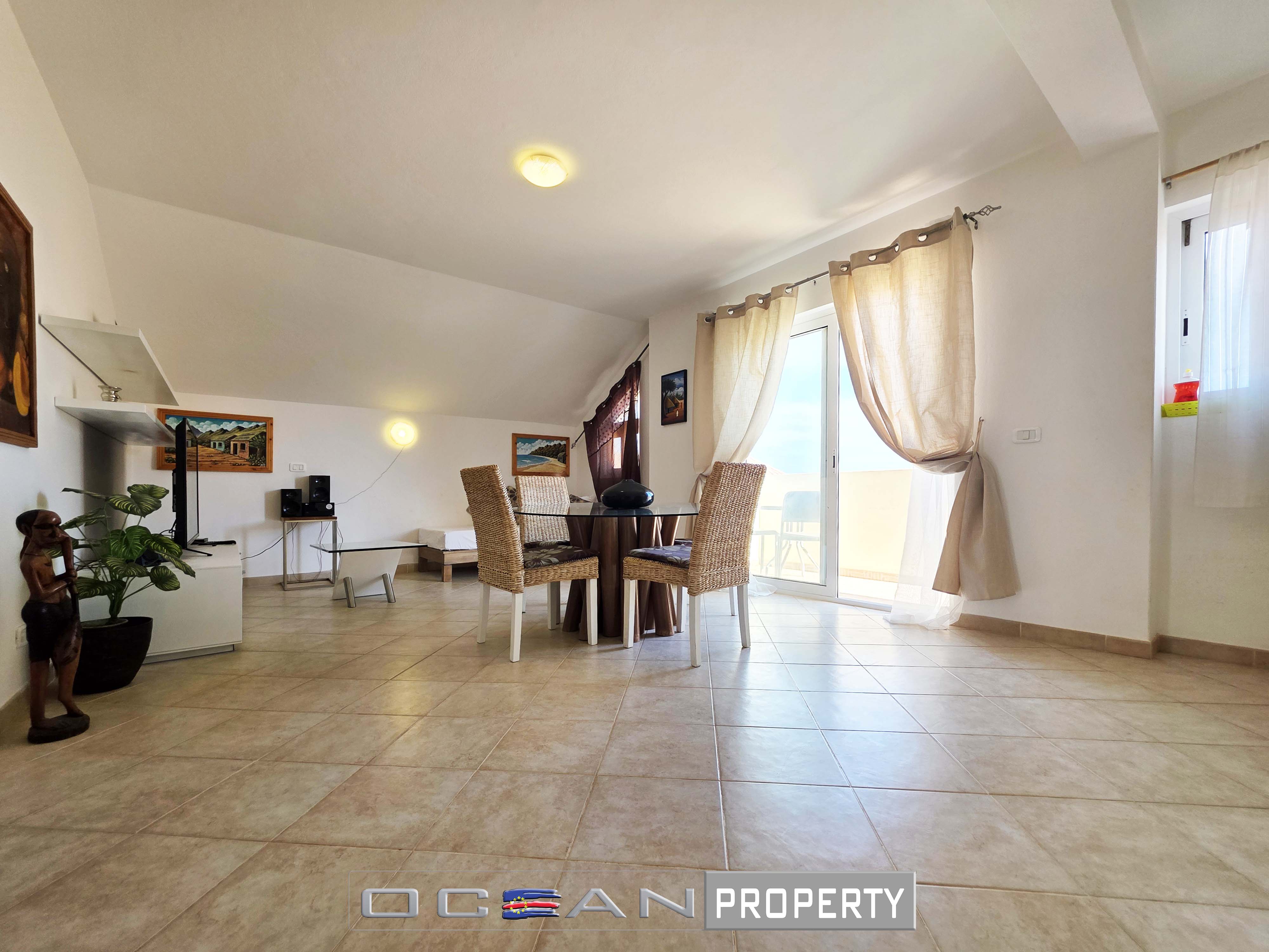 Spacious 1-Bedroom Apartment with Sea View in Praia António Sousa – Santa Maria